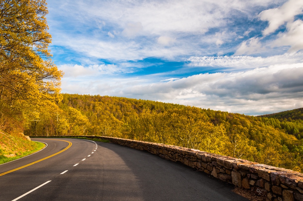 Spring evening on Skyline Drive in Shenandoah National Park, Virginia — near Power Monitors, Inc. headquarters in Mt. Crawford.